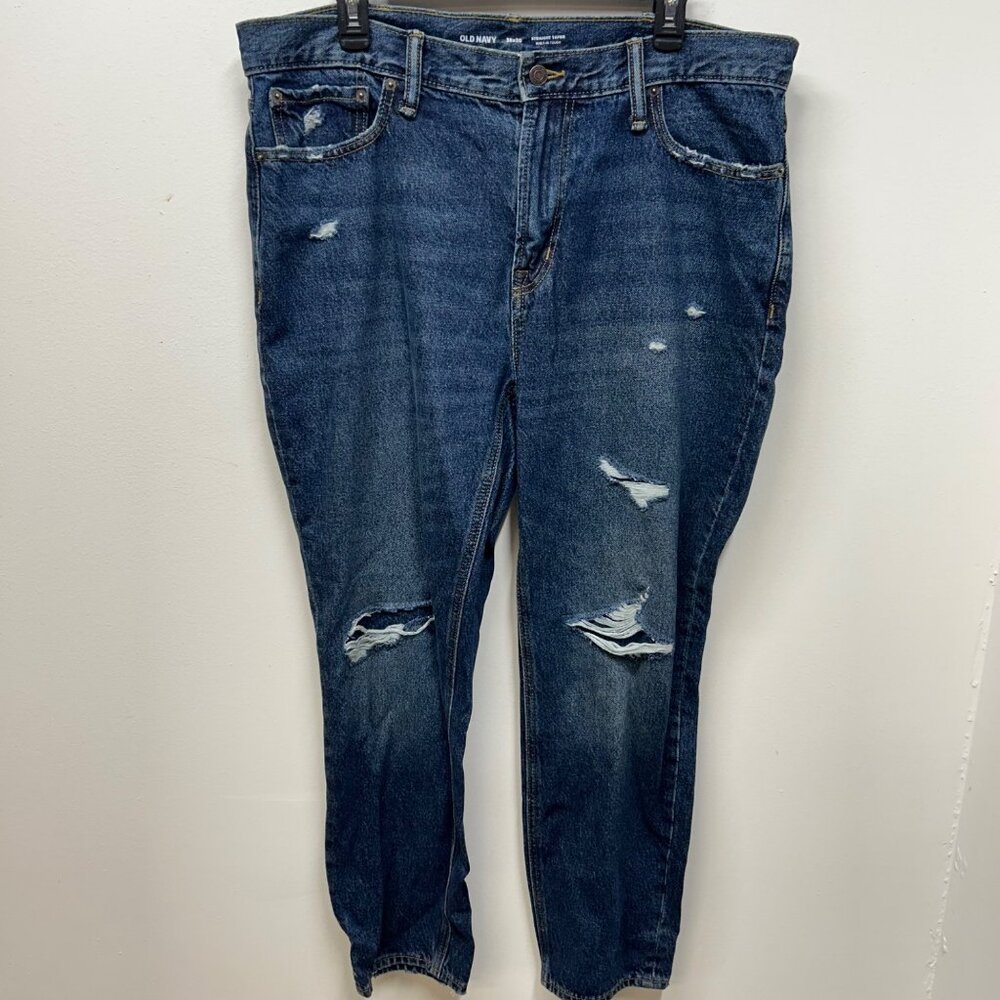 Old navy built in tough straight taper distressed jean 38x30